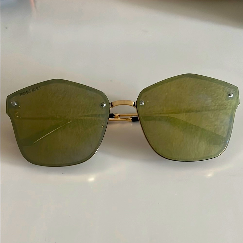 Thomas James for Perverse Eyewear Gold Relective Sunglasses